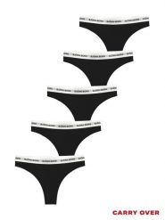 Bjorn_borg LOGO THONG 5p stringi MULTIPACK 1. Stringi damskie Björn Borg, s, bez wzorów. Za 312.50 zł.