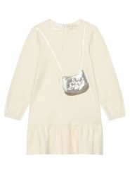 Guess Sukienka codzienna K6BK05 K5934 Beżowy jasny Regular Fit. Brązowe sukienki dla dziewczynek Guess, z aplikacjami, z bawełny, bez ramiączek. Za 194.99 zł.