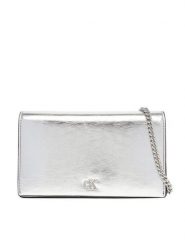 Calvin Klein Torebka Ck Metallic Wallet On Chain LV04F3320G Srebrny. Szare torebki do ręki damskie Calvin Klein, bez wzorów, ze skóry, wizytowe, bez dodatków. Za 409.99 zł.