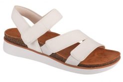 Sandały damskie Skechers Lifted Comfort. Białe sandały damskie Skechers, bez wzorów, z materiału, bez obcasa, bez zapięcia. Za 229.99 zł.