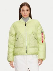 Alpha Industries Kurtka bomber 148004 Zielony Regular Fit. Zielone kurtki damskie Alpha Industries, l, bez wzorów, z syntetyku, bez kaptura. Za 479.99 zł.