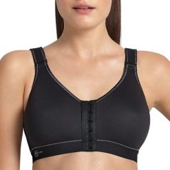 Stanik fitness cardio frontline open. Czarne obuwie sportowe damskie ANITA ACTIVE, bez wzorów, z bawełny, na fitness i siłownię. Za 315.00 zł.