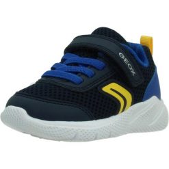 Buty GEOX B SPRINTYE BOY Niebieski. Niebieskie buty sportowe chłopięce Geox, bez wzorów, bez zapięcia, trekkingowe. Za 193.94 zł.