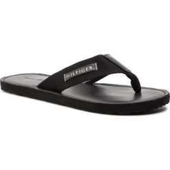 Japonki TOMMY HILFIGER - Elevated Leather Beach Sandal FM0FM02080 Black 990. Klapki męskie marki Tommy Hilfiger. Za 229.00 zł.