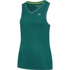Koszulka sportowa damska Dunlop Club Tank Top. Zielone koszulki sportowe damskie Dunlop, bez wzorów, bez kołnierzyka, bez ramiączek. Za 129.99 zł.