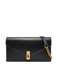 Polo Ralph Lauren Torebka 427961946001 Czarny. Czarne torebki do ręki damskie Polo Ralph Lauren, bez wzorów, ze skóry, wizytowe, bez dodatków. Za 1,349.00 zł.
