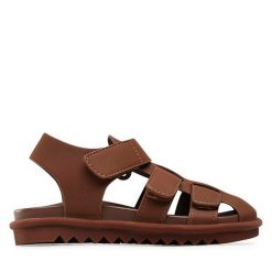 Sandały EMU Australia. Brązowe sandały dziewczęce Emu Australia, bez zapięcia. Za 329.99 zł.