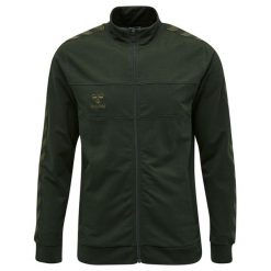 Bluza Hummel zip Lmove Classic. Zielone bluzy męskie Hummel, na zimę, m, bez wzorów, z bawełny, bez kaptura. Za 186.95 zł.