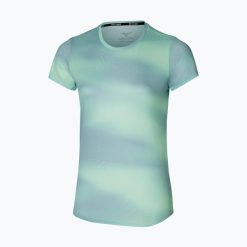 Koszulka do biegania damska Mizuno Core Graphic Tee. Niebieskie koszulki sportowe damskie Mizuno, l, bez wzorów, z materiału, bez kołnierzyka, bez ramiączek, do biegania. Za 109.99 zł.
