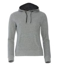Clique Classic Hoody Women bluza z kapturem szary melanż – grey melange. Szare bluzy damskie CLIQUE, m, bez wzorów, z bawełny, z kapturem. Za 212.22 zł.
