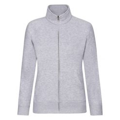 Kurtka Dresowa Premium Dla Pań I Panów. Szare kurtki damskie Fruit of the Loom, m, bez wzorów, z bawełny, bez kaptura. Za 177.99 zł.