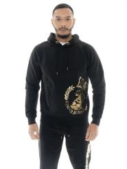 Bluza wygodna z bawełna z kaptur na co dzień. Czarne bluzy sportowe męskie LEONE 1947 APPAREL, xl, bez wzorów, z bawełny, bez kaptura, na fitness i siłownię. Za 303.12 zł.