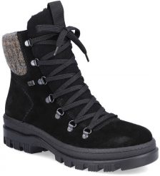 Buty trekkingowe damskie Rieker Skórzane trapery damskie z kolcami czarne X8200-00 39. Czarne śniegowce i trapery damskie Rieker. Za 429.55 zł.
