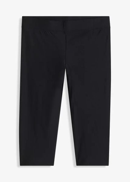 Spodnie capri do pływania. Czarne bikini damskie bonprix, bez wzorów. Za 77.99 zł.