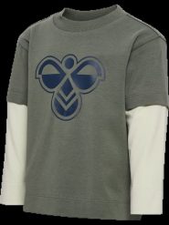 Hummel T-shirt z długim rękawem hmlMINI LOOSE LAYER – bawełna organiczna, luźny. Szare t-shirty dla chłopców Hummel, bez wzorów, z bawełny, bez ramiączek. Za 129.34 zł.