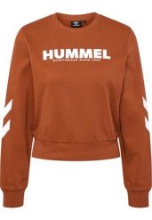 Bluza dla kobiet Hummel Legacy. Brązowe bluzy sportowe damskie Hummel, xl, bez wzorów, z bawełny, bez kaptura, na fitness i siłownię. Za 122.50 zł.