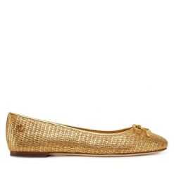 Baleriny LAUREN RALPH LAUREN. Żółte baleriny damskie Lauren Ralph Lauren, bez wzorów, bez obcasa. Za 339.99 zł.
