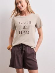 Street One Koszulka Kobiety Bawełna beżowy, 36. Brązowe t-shirty damskie Street One, bez wzorów, z bawełny, street, bez kołnierzyka. Za 129.95 zł.