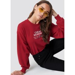 Cheap Monday Bluza Get Sweater - Red. Czerwone bluzy damskie Cheap Monday, z nadrukiem. Za 181.95 zł.