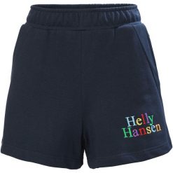 Damskie szorty dresowe Helly Hansen Core. Niebieskie szorty sportowe damskie Helly Hansen, bez wzorów, z dresówki, sportowe, trekkingowe. W wyprzedaży za 113.20 zł.