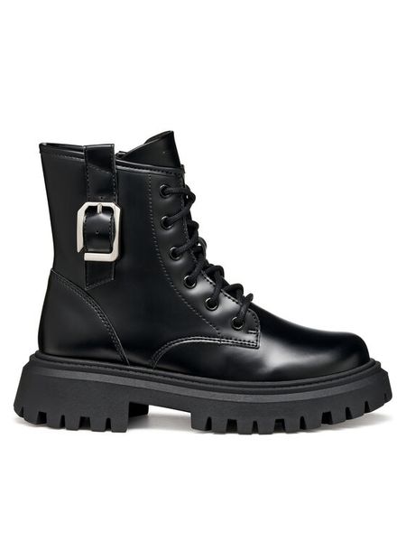 Geox Botki J Maquinnens J56M6C 000CN C9999 S Czarny. Czarne botki dziewczęce Geox, ze skóry, bez zapięcia. Za 259.99 zł.