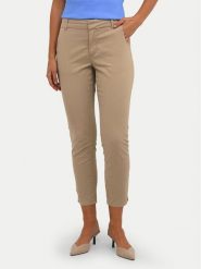 Kaffe Spodnie materiałowe Mette 10506121 Beżowy Regular Fit. Brązowe spodnie materiałowe damskie Kaffe, bez wzorów, z bawełny. Za 249.99 zł.