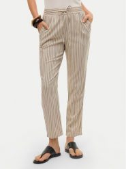 Vero Moda Spodnie materiałowe Jesmilo 10279691 Beżowy Regular Fit. Brązowe spodnie materiałowe damskie Vero Moda, m, bez wzorów, ze lnu. Za 139.99 zł.