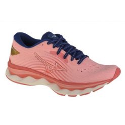 Buty Mizuno Wave Sky 6 W J1GD220273 różowe. Czerwone obuwie sportowe damskie bez wzorów, z gumy, do biegania, mizuno wave. Za 684.95 zł.
