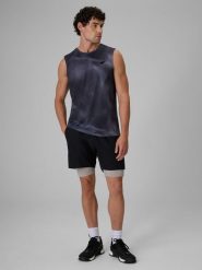 4F Spodenki treningowe szybkoschnące męskie - czarne XXL. Czarne krótkie spodenki sportowe męskie 4f, l, bez wzorów, z materiału, do biegania. Za 169.99 zł.