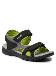 Geox Sandały J Vaniett Boy J455XC 015CE C0802 D Czarny. Czarne sandały chłopięce Geox, ze skóry, bez zapięcia. Za 169.99 zł.