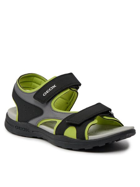 Geox Sandały J Vaniett Boy J455XC 015CE C0802 D Czarny. Czarne sandały chłopięce Geox, ze skóry, bez zapięcia. Za 169.99 zł.