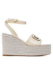Guess Espadryle FLJTAN LEA04 Écru. Sandały damskie Guess, z aplikacjami, z materiału, bez obcasa, bez zapięcia. Za 509.99 zł.