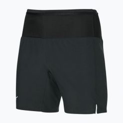 Spodenki do biegania męskie Mizuno Multi Pocket Short Dry. Czarne krótkie spodenki sportowe męskie Mizuno, m, bez wzorów, do biegania. Za 109.99 zł.