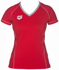 ARENA KOSZULKA WOMEN'S TL S/S TEE RED 1D336/40 XXS. Czerwone t-shirty damskie Arena, s, bez wzorów, bez kołnierzyka. Za 44.09 zł.