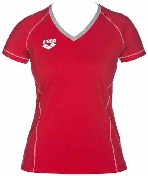 ARENA KOSZULKA WOMEN'S TL S/S TEE RED 1D336/40 XXS. Czerwone t-shirty damskie Arena, s, bez wzorów, bez kołnierzyka. Za 44.09 zł.