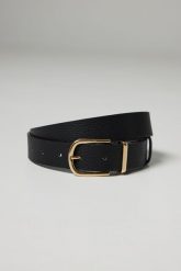 SKÓRZANY PASEK CITY CZARNY S - Flawless. Czarne paski damskie Flawless, bez wzorów, z jeansu, eleganckie. Za 229.00 zł.