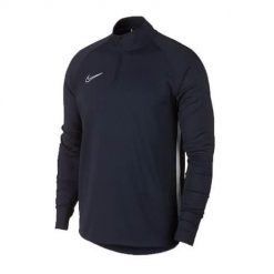 Bluza piłkarska męska Nike Dry Academy Dril Top. Czarne bluzy męskie Nike, m, bez wzorów, bez kaptura, do piłki nożnej. Za 215.00 zł.