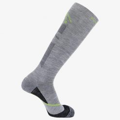 Skarpety narciarskie dla dorosłych Salomon MTN Ski Touring wełniane. Szare skarpety damskie Salomon, bez wzorów, z wełny. W wyprzedaży za 89.00 zł.