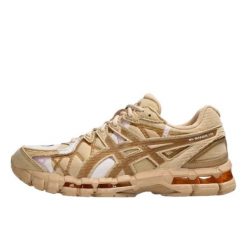 Buty do chodzenia dla dorosłych ASICS Gel-Kayano 20 Doublet Cardboard. Brązowe obuwie sportowe damskie Asics, bez wzorów, z materiału, do biegania, asics gel kayano. Za 2,149.37 zł.