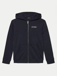 Guess Bluza L4RQ22 KAUG0 Granatowy Regular Fit. Niebieskie bluzy dla chłopców Guess, z aplikacjami, z bawełny, bez ramiączek, bez kaptura. Za 229.99 zł.