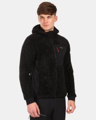 Męska pluszowa bluza polarowa z kapturem Kilpi NORKA-M. Czarne bluzy męskie Kilpi, m, bez wzorów, z materiału, z kapturem. Za 422.05 zł.