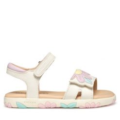 Sandały Geox. Czerwone sandały dziewczęce Geox, bez zapięcia. Za 239.99 zł.