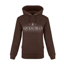 Bluza z motywem jeździeckim JD ATTACK Cindy. Brązowe bluzy damskie JD ATTACK, l, z aplikacjami, z bawełny, bez kaptura. Za 229.00 zł.