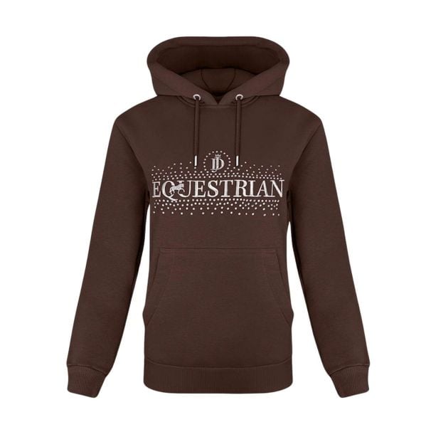 Bluza z motywem jeździeckim JD ATTACK Cindy. Brązowe bluzy damskie JD ATTACK, l, z aplikacjami, z bawełny, bez kaptura. Za 229.00 zł.