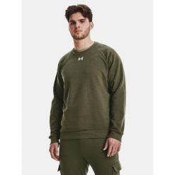 Bluza Męska Nierozpinana Under Armour Rival Fleece Crew. Zielone bluzy męskie Under Armour, m, bez wzorów, bez kaptura. Za 269.99 zł.