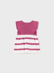 Mayoral Sukienka codzienna 1805 Różowy Regular Fit. Czerwone sukienki dla dziewczynek Mayoral, bez wzorów, z bawełny, bez ramiączek. Za 149.99 zł.