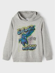 NAME IT Bluza MINECRAFT 13219920 Szary Regular Fit. Szare bluzy dla chłopców Name it, bez wzorów, z bawełny, bez ramiączek, bez kaptura. Za 89.99 zł.