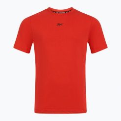 Koszulka Reebok Atlethe Tee. Czerwone buty sportowe męskie REEBOK FITNESS, bez wzorów, bez kołnierzyka, bez ramiączek, na fitness i siłownię. Za 119.99 zł.