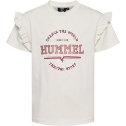 T-shirt dla dziewczynki Hummel hmlVIOLET. Białe t-shirty i topy dla dziewczynek Hummel, bez wzorów, z bawełny, bez ramiączek. Za 139.00 zł.