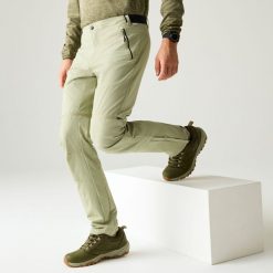 Męskie spodnie górskie z odpinanymi nogawkami. Zielone spodnie sportowe męskie Regatta, m, bez wzorów, z elastanu, trekkingowe. W wyprzedaży za 349.99 zł.